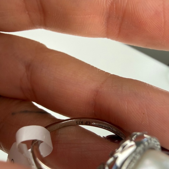 R.H. Macy & Co Womens Sterling Silver Freshwater Cultured Pearl Statement Ring - Picture 7 of 10